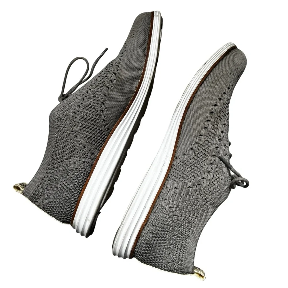 Women's Cole Haan OriginalGrand Grey Stitchlite Oxfords 9.5